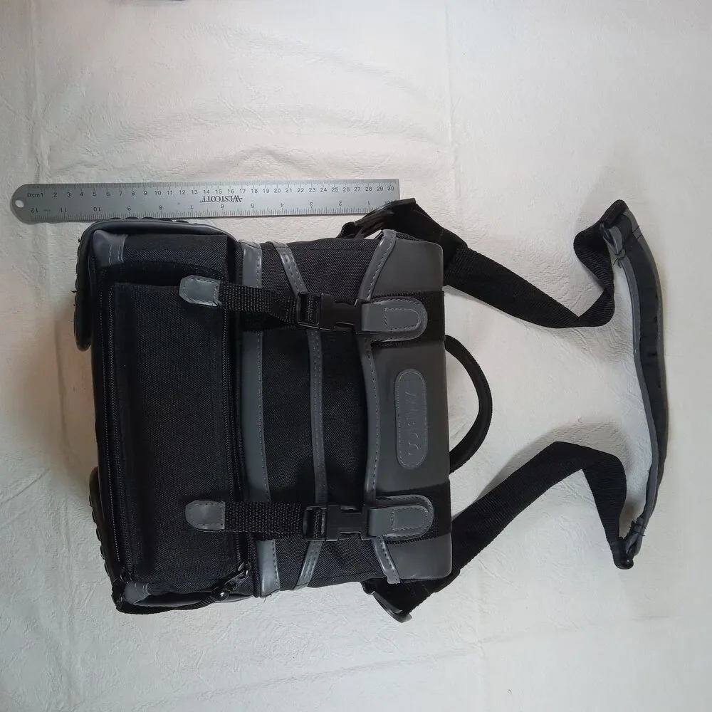 AMBICO Black & Gray Padded Camera Bag Shoulder Strap Carry Handle with Pouch